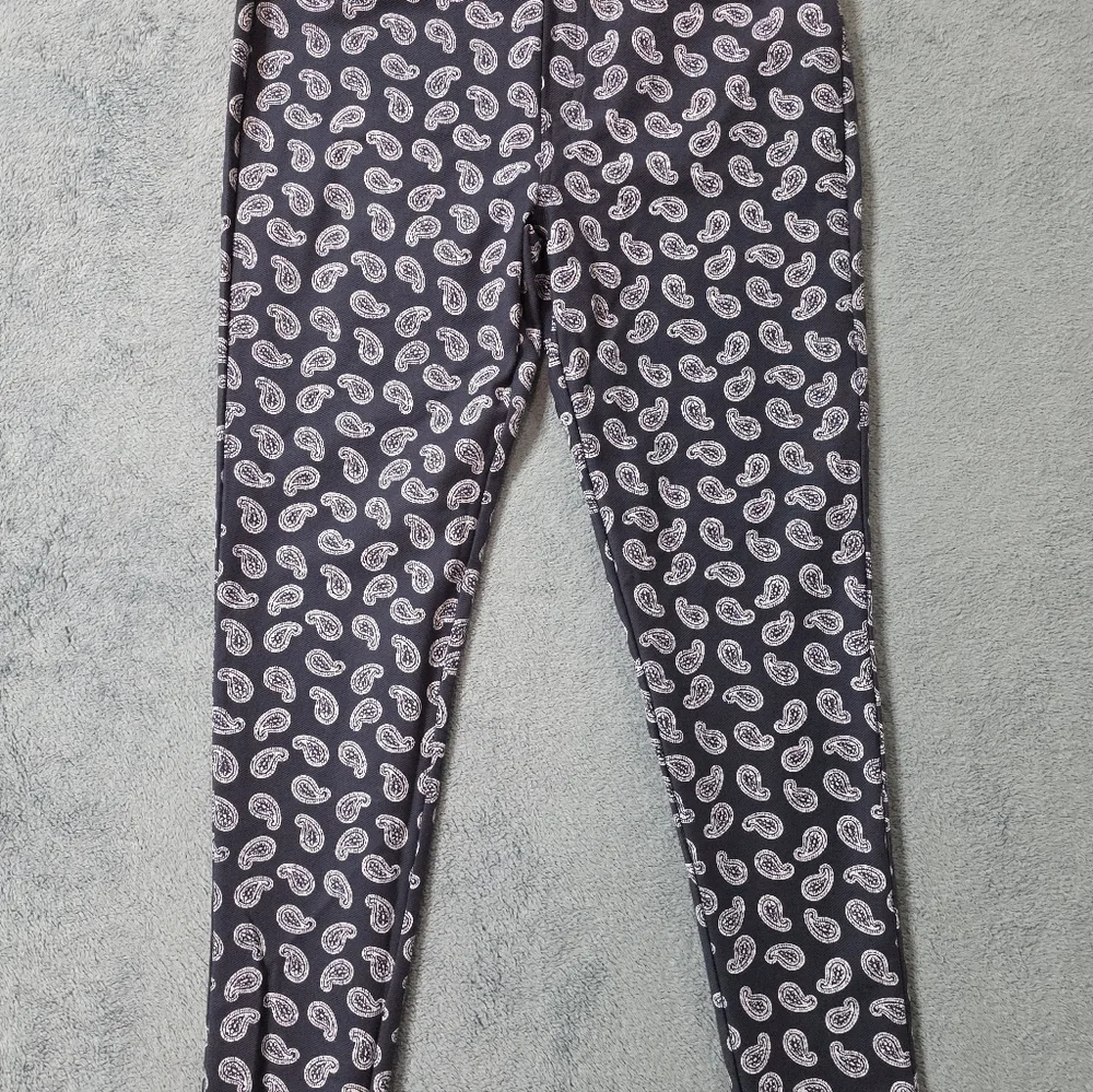 Michael Kors Blue Paisley 28x28 Women's Pull-On Pants Stretch